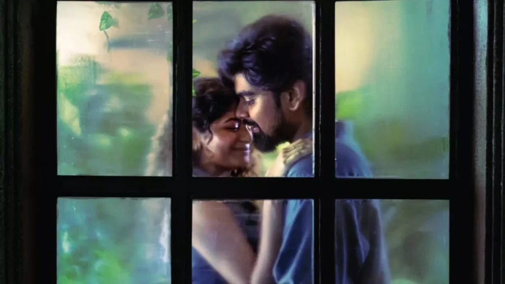 A still from the teaser showing the two leading actors of Nesippaya. The song Solo Violin is popular